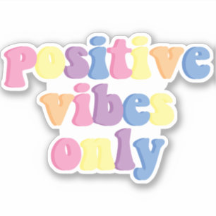 Adesivo Apenas Vibes Positivas   Groovy Retro Vinil