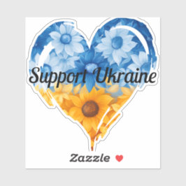 Adesivo Apoiar a Ucrânia Carro de Girassol Pára-choque