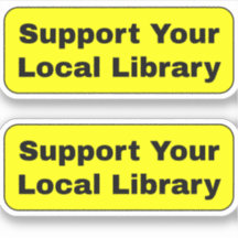 Apoie Sua Biblioteca Local - Amarelo