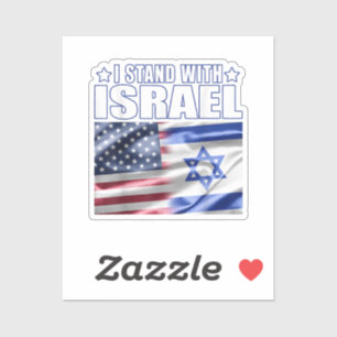 Adesivo Apoio a Israel Eu apoio Israel