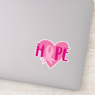 Adesivo Apoio ao cancer de mama Esperança Rosa Friso