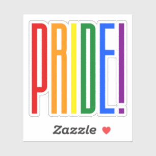 Adesivo Apoio do texto LGBTQ da bandeira do arco-íris do