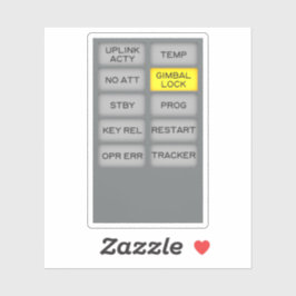 Adesivo Apollo Guidance Computer Indicator Alarm DSKY