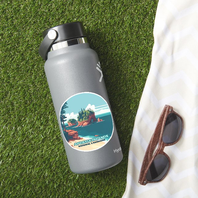 Adesivo Apostle Islands National Lakeshore Wisconsin Retro (HydroFlask Insitu)