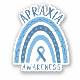 Adesivo Apraxia Azul Arco-Íris Sensibilização da Faixa