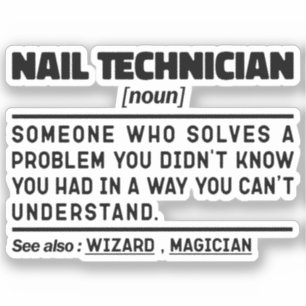 Adesivo Apreciação de Artística Noun do Técnico Nail Makeu