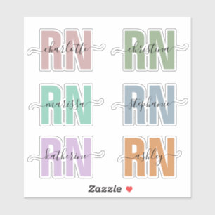 Adesivo Apreciação de Enfermeiro Registrado do Nome Person