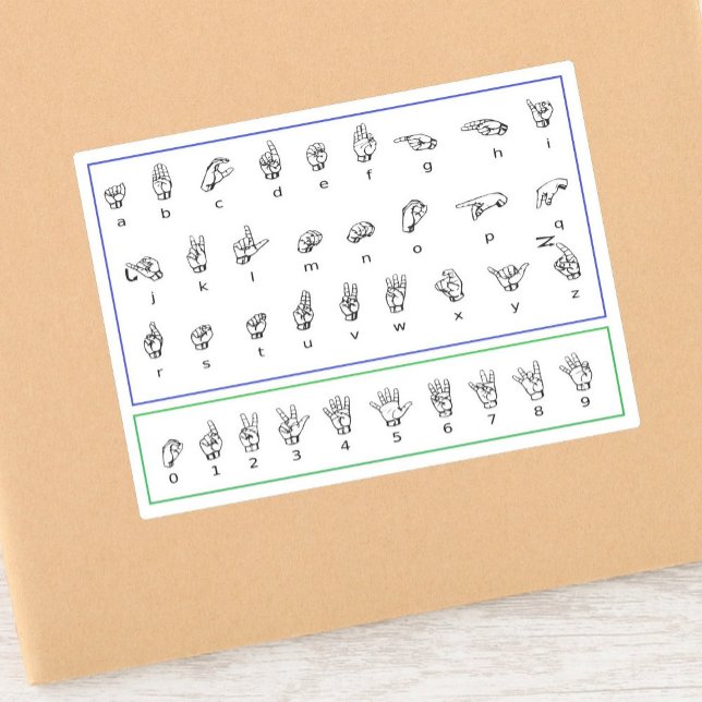 Adesivo Aprender a linguagem de sinais ASL, alfabeto ameri (Deaf culture awareness
Creative writing with ASL
Practical ASL products)