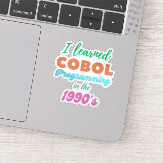 Adesivo Aprendi a Linguagem de Programação Cobol nos anos