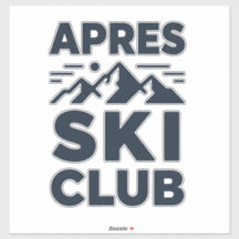 Apres Ski Club Mountain Logo - Custom Mens Winter 
