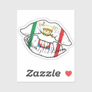 Adesivo Apulia Apulian Lipstick Love Flag