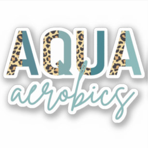 Adesivo Aqua Aerobics Cheetah impressão Aqua aeróbica pres