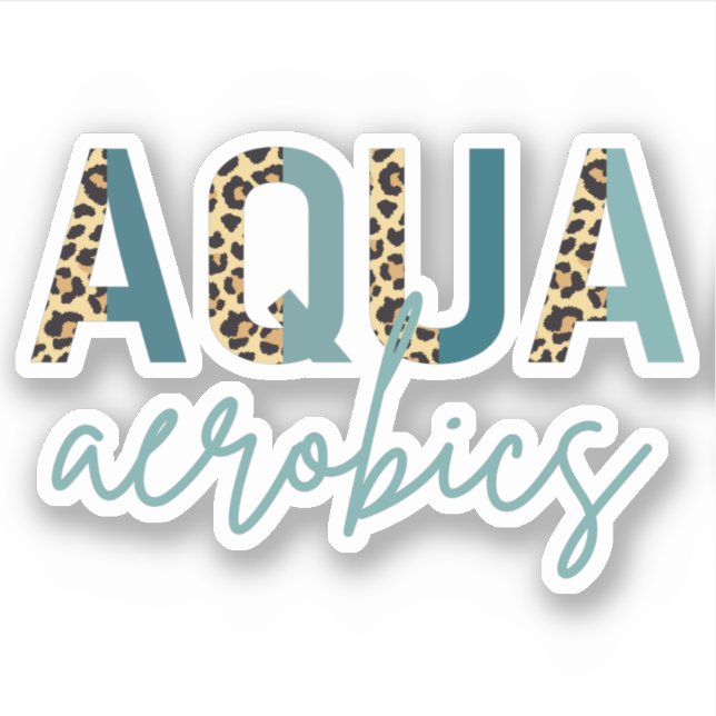 Adesivo Aqua Aerobics Cheetah impressão Aqua aeróbica pres (Frente)