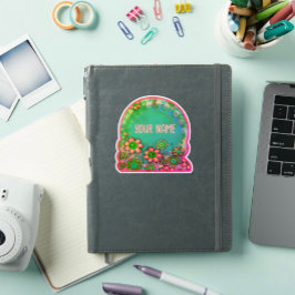 Adesivo Aqua Floral Bonito Inspirivente Personalizado