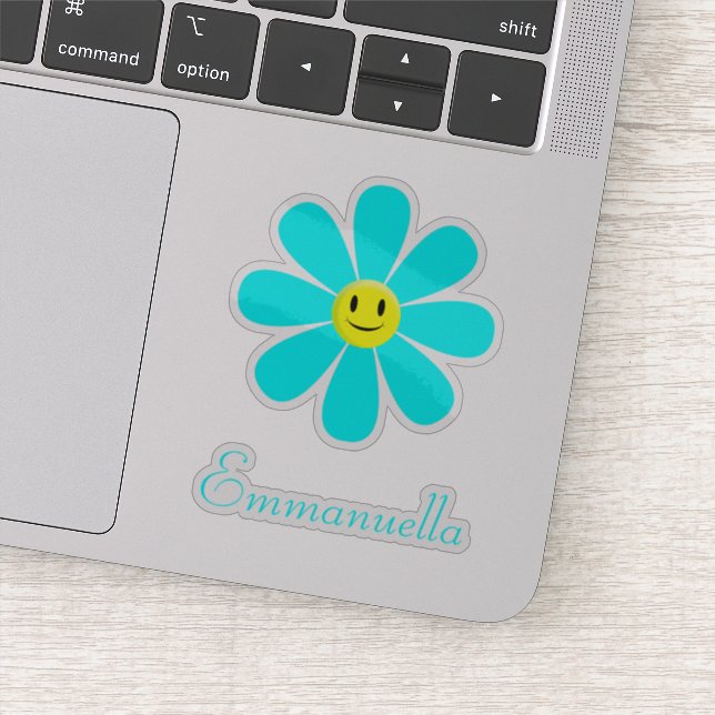 Adesivo Aqua Smiling Daisy Personalizado (Detalhe)