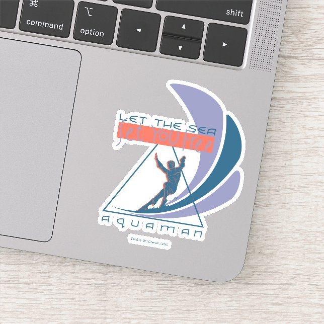 Adesivo Aquaman | Deixe O Mar Libertá-Lo (Detalhe)