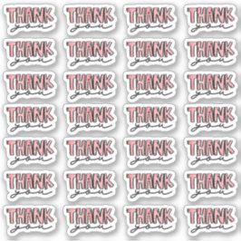 Adesivo Aquarela Agradecemos a vocês