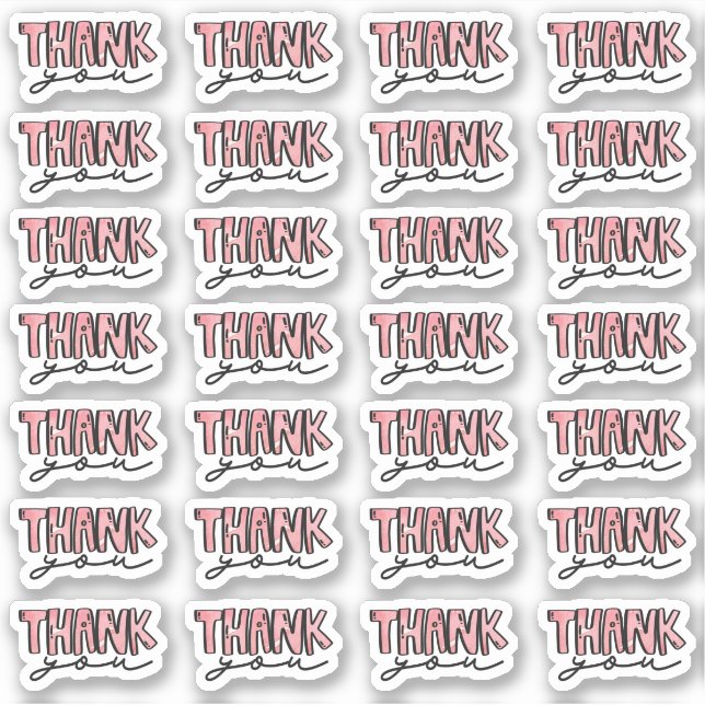 Adesivo Aquarela Agradecemos a vocês (Frente)