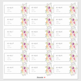 Adesivo Aquarela Endereço de Verão das Rosas