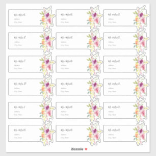 Adesivo Aquarela Endereço de Verão das Rosas