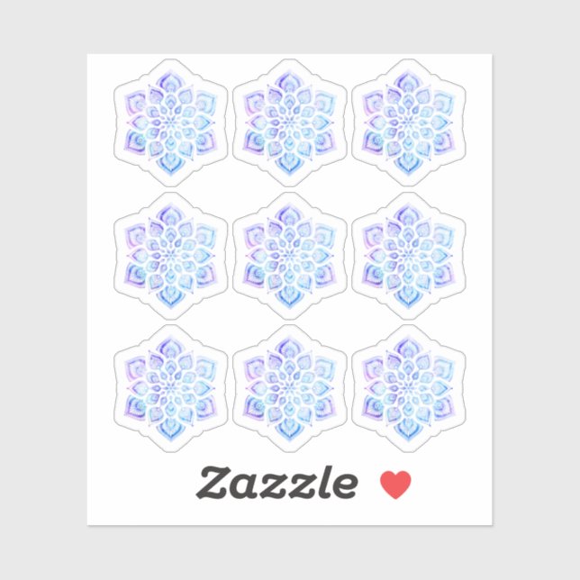 Adesivo Aquarela Mandala Ioga Espiritual Metafísica Metafí (Folha)