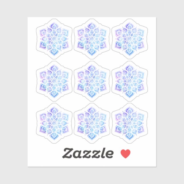 Adesivo Aquarela Mandala Metafísico Espiritual Yoga (Folha)