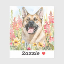 Adesivo Aquarela Norwegian Elkhound