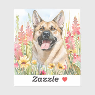 Adesivo Aquarela Norwegian Elkhound