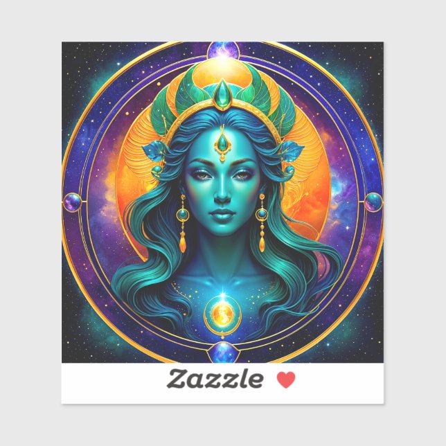 Adesivo Aquarius Zodiac Stickers, Celestial Zodiac (Folha)