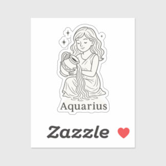 Adesivo Aquarius Zodiac Woman Sticker