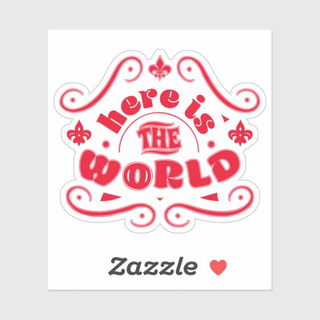 Adesivo Aqui está o mundo (Folha)