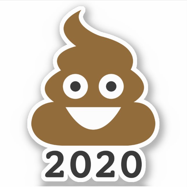 Adesivo Aqui vai para um melhor ano que vem | Ano Poo 2020 (Frente)