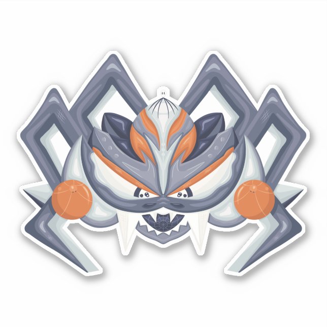 Adesivo Aranha Spooky do Halloween / Rei da Abóbora (Frente)