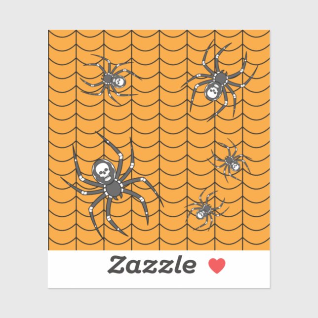 Adesivo Aranhas no palito de contorno do desfile (Folha)