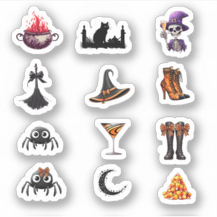 Adesivo Aranhas Skeletons Bosta Salas Coloridas Halloween