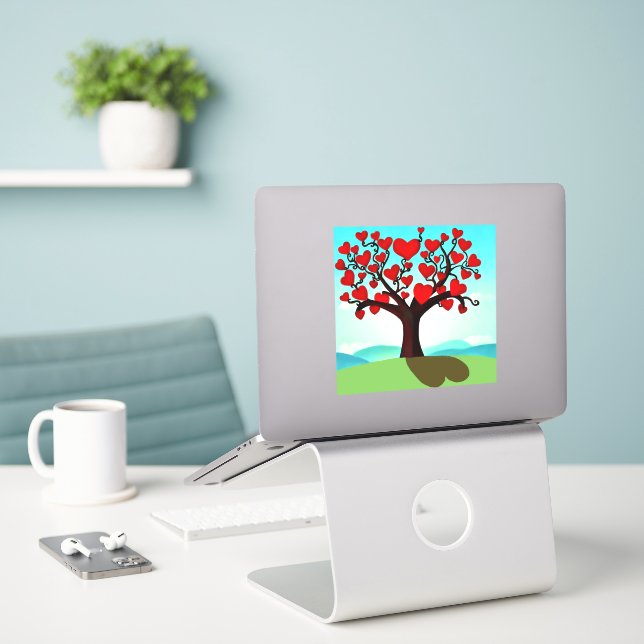 Adesivo   Arbre d’amour - tree of love (Laptop na mesa)