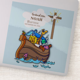 Adesivo Arca personalizada do neto Baptism Noah