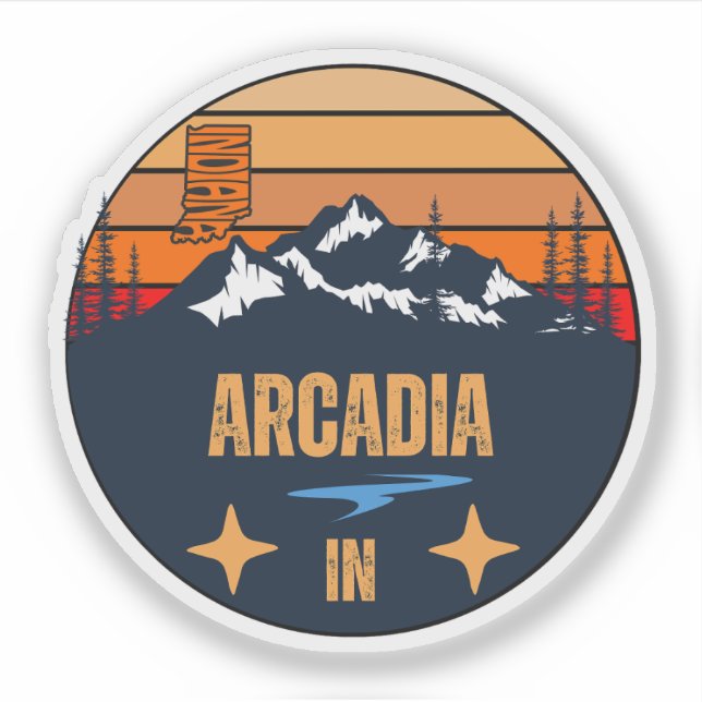 Adesivo Arcádia, Indiana (Frente)