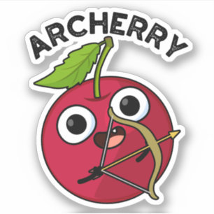 Adesivo Archerry Funny Fruta Archery Pun