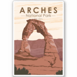 Adesivo Arches National Park Delicate Arch Vintage
