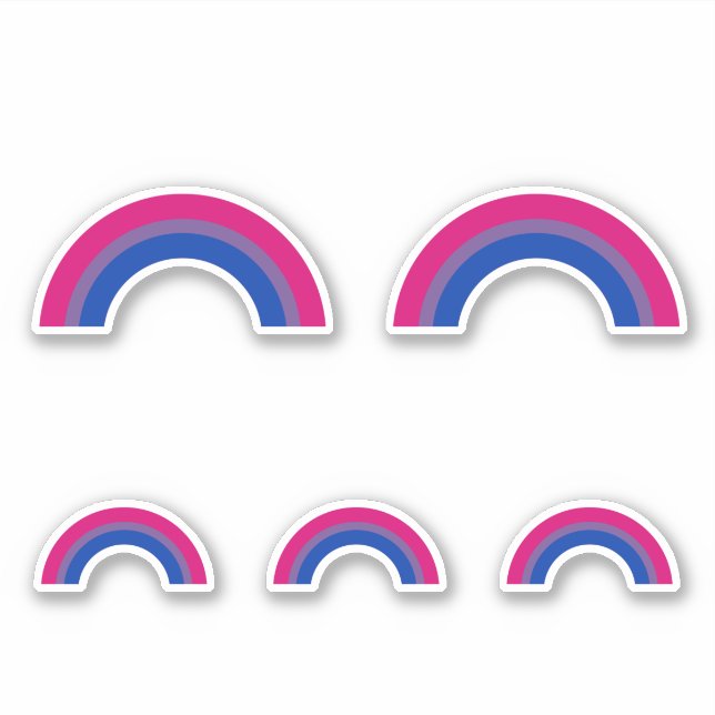 Adesivo Arco-íris Bissexual (Frente)
