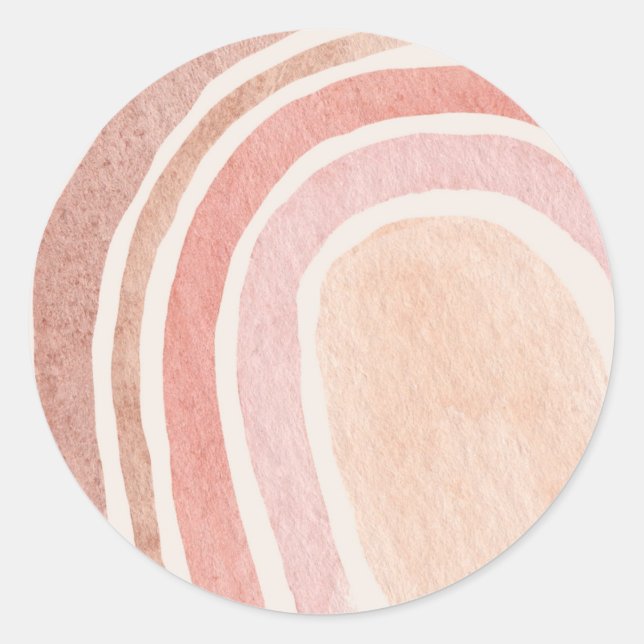 Adesivo arco-íris com arco-íris redondo (Frente)