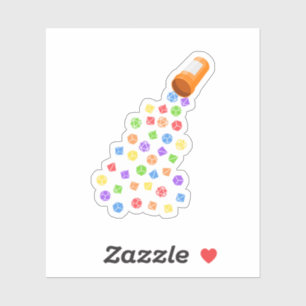 Adesivo Arco-Íris Conjunto de Pílulas Tabletop RPG