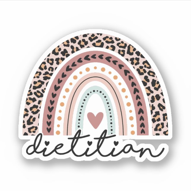 Adesivo Arco-Íris Dietitiano RD, Presente Dietético (Frente)