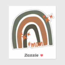 Arco-Íris Laranja Verde-Boêmico Personalizado #mãe