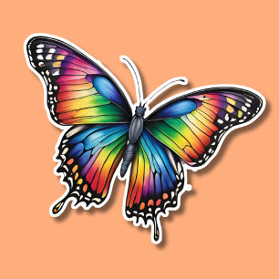 Adesivo Arco-Íris Monarca Borboleta