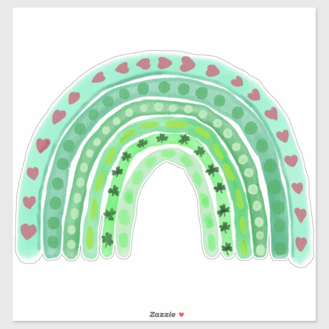 Adesivo Arco-Íris Pintado por Aquarela Cria (Folha)