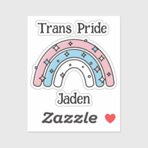 Adesivo Arco-íris Transgênero Personalizado LGBTQIA+