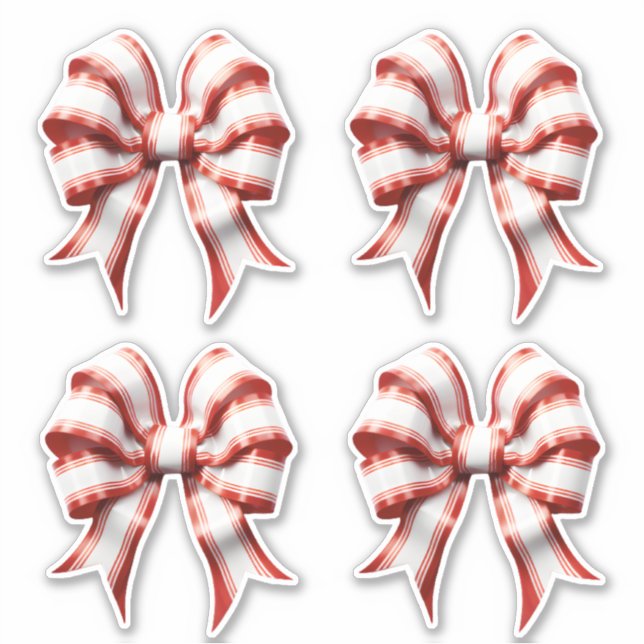 Adesivo Arco listrado vermelho e branco (Frente)