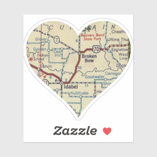 Adesivo Arco quebrado de Oklahoma (Folha)